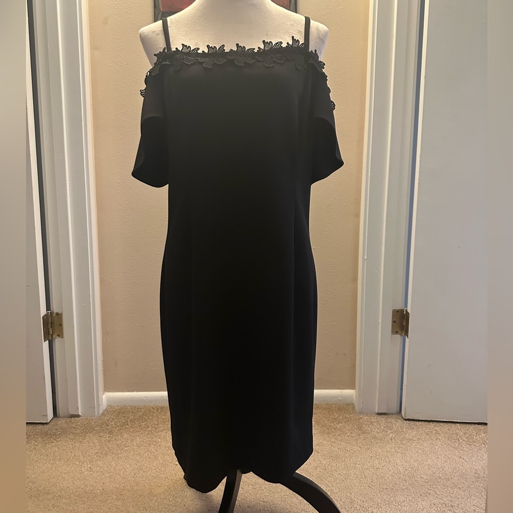 Kensie Black Off-The-Shoulder Dress
